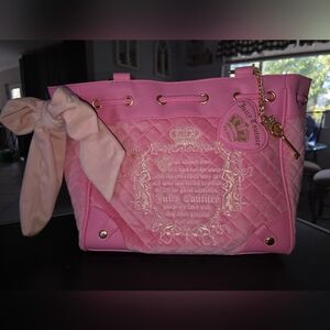 Juicy Couture Pink Quilted Tote Bag